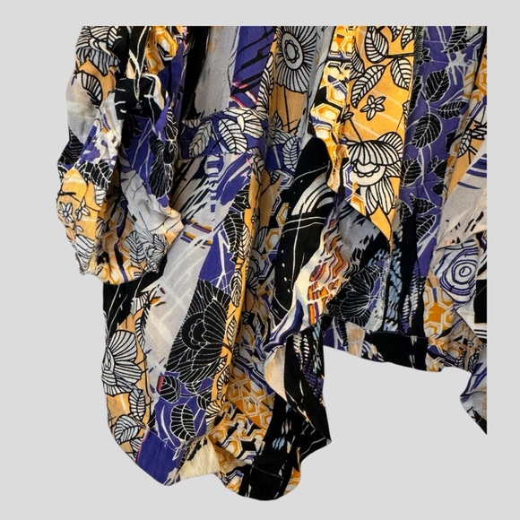 Orientique Women’s Abstract Open Front Cardigan Lightweight Layering Size XL - Picture 2 of 11